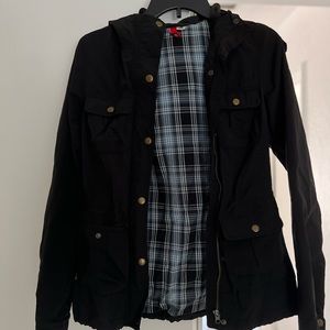 H&M black rain jacket